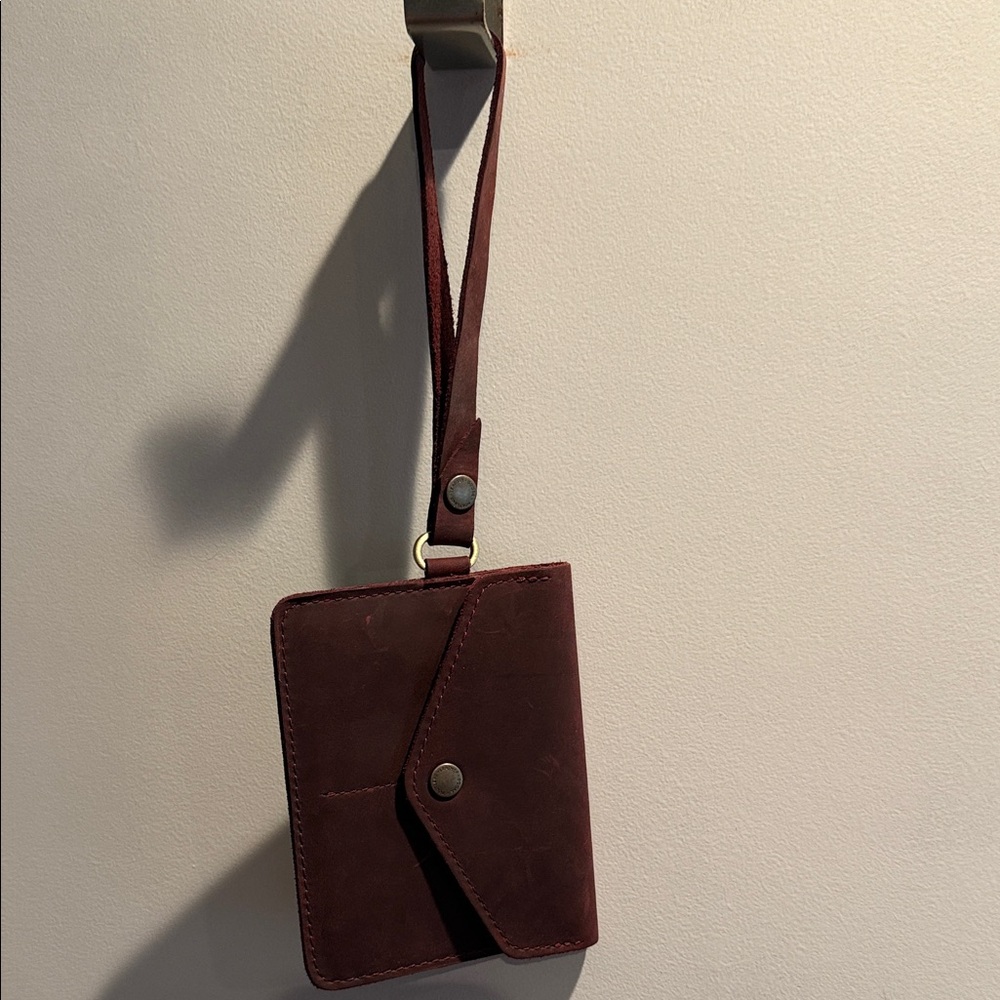 Portland Leather Cold Brew Brown Leather women’s Passport wristlet